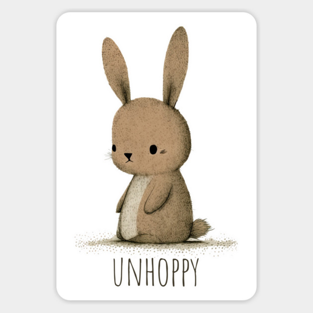 Adorable Little Bunny is Unhoppy Magnet by Luxinda