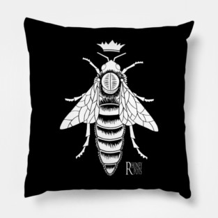 Queen Bee - White lines for dark clothing Pillow