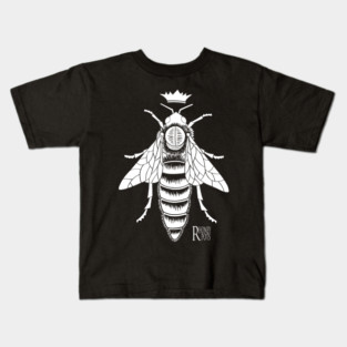 Queen Bee - White lines for dark clothing Kids T-Shirt