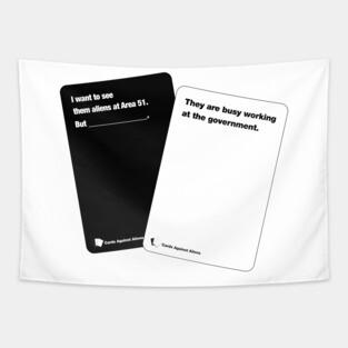 Area 51: Card Against Aliens Tapestry
