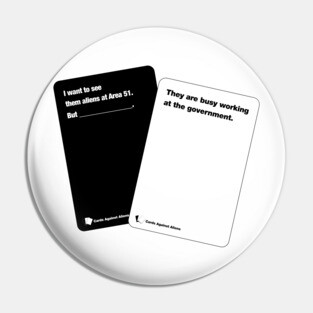 Area 51: Card Against Aliens Pin