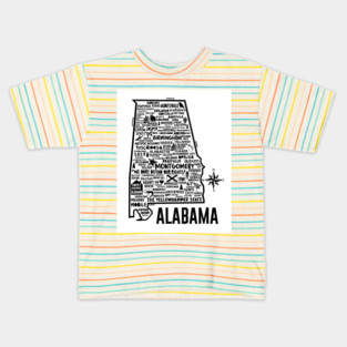 Alabama Map Kids T-Shirt