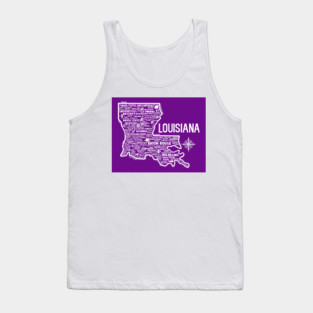 Louisiana Map Tank Top