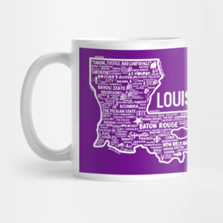 Louisiana Map Mug
