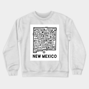 New Mexico Map Crewneck Sweatshirt