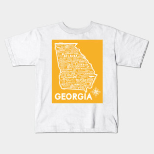 Georgia Map Kids T-Shirt