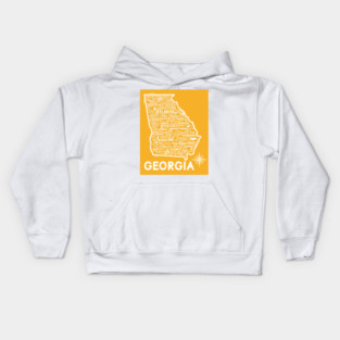 Georgia Map Kids Hoodie
