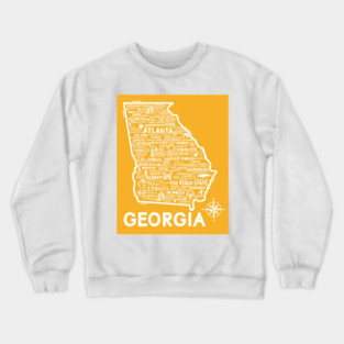 Georgia Map Crewneck Sweatshirt
