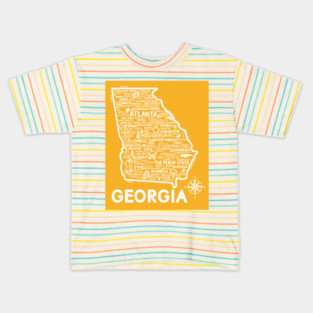 Georgia Map Kids T-Shirt