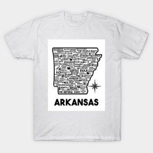 Arkansas Map T-Shirt