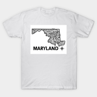 Maryland Map T-Shirt