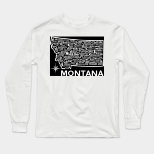 Montana Map Long Sleeve T-Shirt
