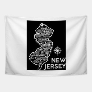 New Jersey map Tapestry