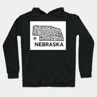 Nebraska Map Hoodie
