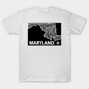Maryland Map T-Shirt