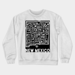 New Mexico Map Crewneck Sweatshirt