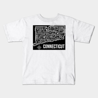 Connecticut Map Kids T-Shirt