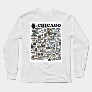 Chicago Map Long Sleeve T-Shirt