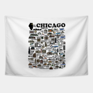 Chicago Map Tapestry