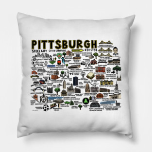 Pittsburgh Map Pillow