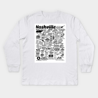 Nashville Tennessee Kids Long Sleeve T-Shirt