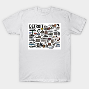 Detroit Map T-Shirt