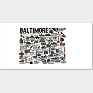 Baltimore Map Posters and Art