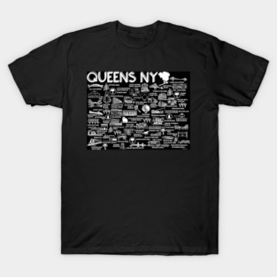 Queens NY Map T-Shirt