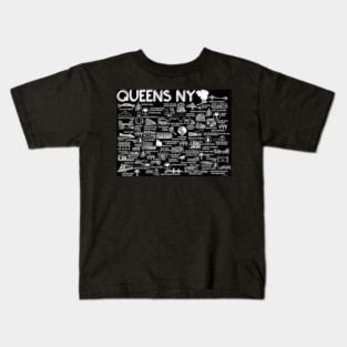 Queens NY Map Kids T-Shirt