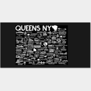 Queens NY Map Posters and Art