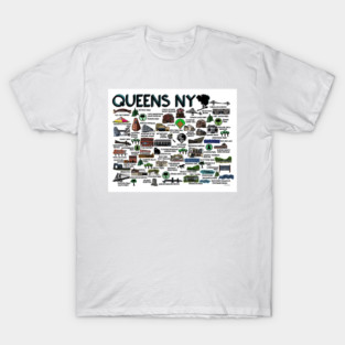 Queens NY Map T-Shirt