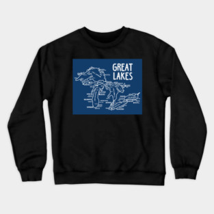 Great Lakes Map Crewneck Sweatshirt