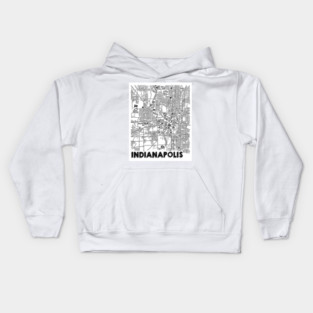 Indianapolis Street Map Kids Hoodie