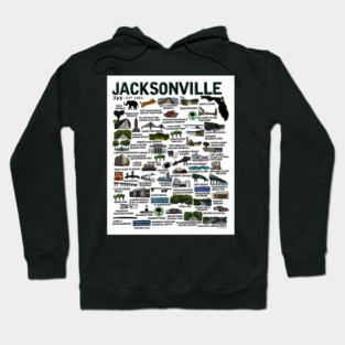 Jacksonville Florida Map Hoodie