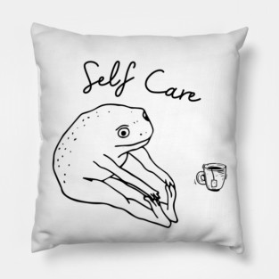 Self Care Frog Pillow