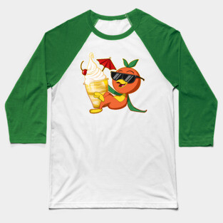 Little Orange Bird Baseball T-Shirt