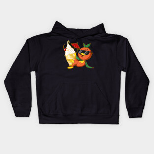 Little Orange Bird Kids Hoodie