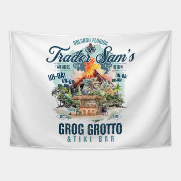Orlando Trader Sam's Grog Grotto and Tiki Bar 2 Polynesian Resort Tapestry by Joaddo