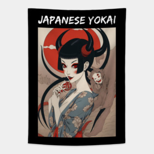 Japanese Yokai Tapestry