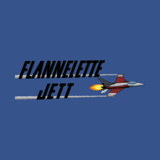 Flannelette Jett Logo (Black) T-Shirt