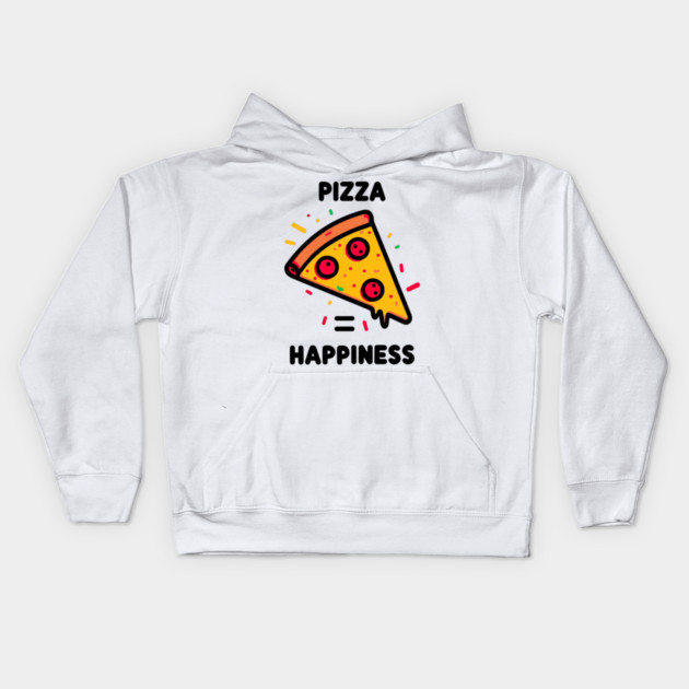 Pizza = Happiness Kids Hoodie by Frank Ring