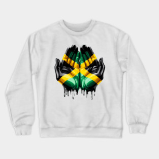 Jamaica Flag Hands Crewneck Sweatshirt