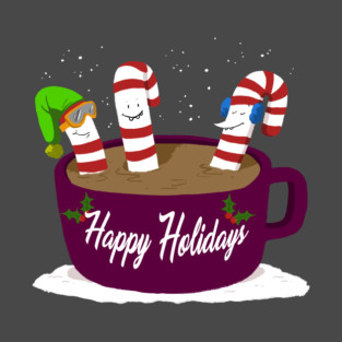 Happy Holidays Candy Cane T-Shirt