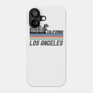 Retro Los Angeles Skyline Vintage 70s 80s Los Angeles LA Phone Case