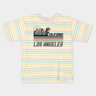 Retro Los Angeles Skyline Vintage 70s 80s Los Angeles LA Kids T-Shirt