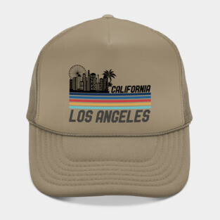 Retro Los Angeles Skyline Vintage 70s 80s Los Angeles LA Hat