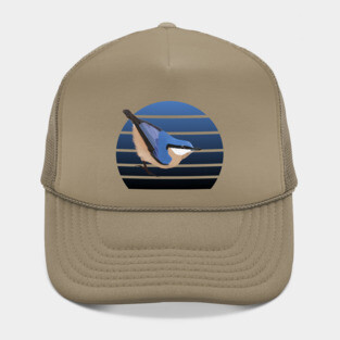 jz.birds Nuthatch Bird Animal Art Hat