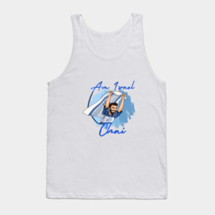 AM ISRAEL CHAI - MEN WITH FLAG Tank Top