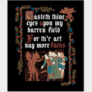 No More F*cks Medieval Style - funny retro vintage English history Posters and Art