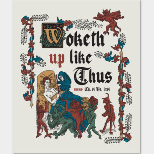 Woke Up Like This - funny retro vintage English history Posters and Art